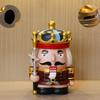 62KD Decorative Nutcrackers Figure Coin Banks Resins Christmas Figurine for Saving and Seasonal Cheer