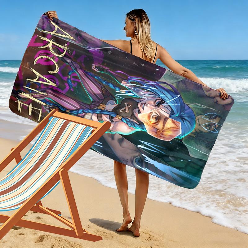 Jax theme 2D Flat Print Beach Towel, Large Soft Quick Dry Towel for Beach Camping SwimmingXSTJ0915373