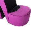 Stool in High Heel Shape Purple Velvet