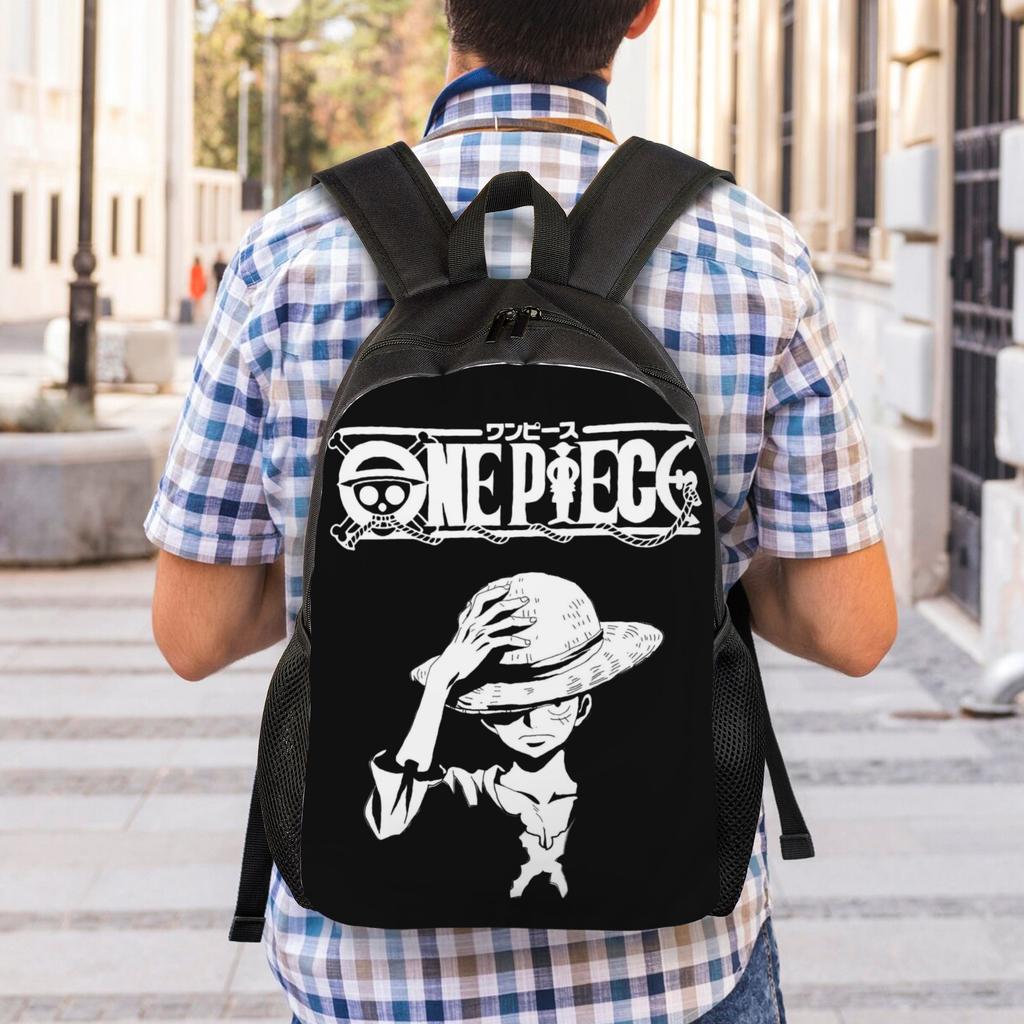 One Pieces Backpacks for Men Women Water Resistant School College Luffy Bag Print Bookbag