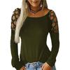 Women S Long Sleeve T Shirt With Rhinestone Hollow Design