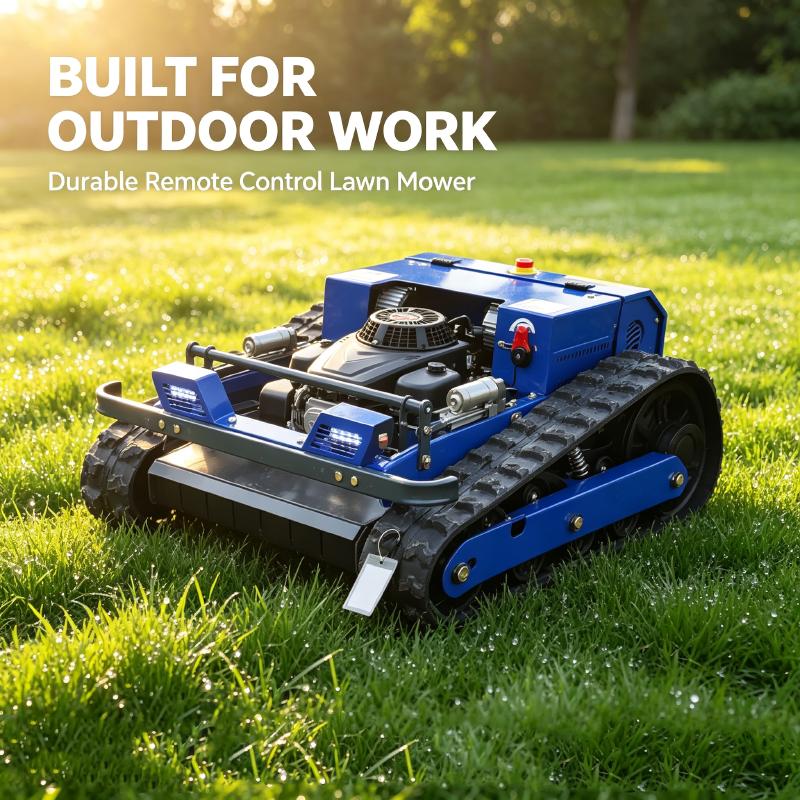 Multifunctional Crawler Remote Control Lawn Mower Tracked RC Grass Cutter Support OEM Customization