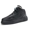 Winter Warm White Black Leather Men Casual Shoes Women High Tops Flats Leisure Shoes Sporte Skateboard Shoes Chaussure Homme