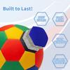 Multicolor Plush Indoor Soccer Sphere For Toddlers Size 4 Safe Foam Sphere For Kids To Kick & Play In House Fun Soccer Gifts Birthday