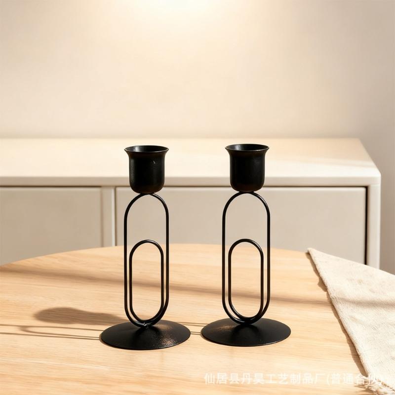 Retro Taper Ljusstakar Järn Ljusstakar för Hem Matsalsbord Mittdekorationer Bröllop Högtid Fest Jul