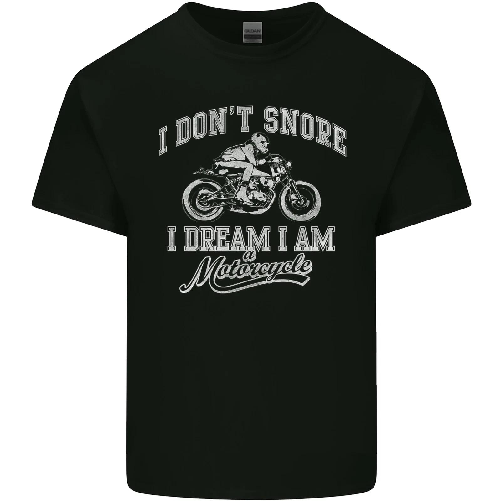 

Dont Snore I Dream Im a Motorcycle Biker Kids T-Shirt Childrens M