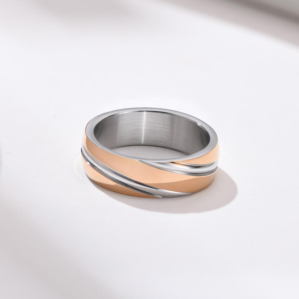 Titanium Steel Spring Rings for Women 6mm Black Minimalist Hypoallergenic Waterproof Jewelry Adjustable Gothic Punk Ring