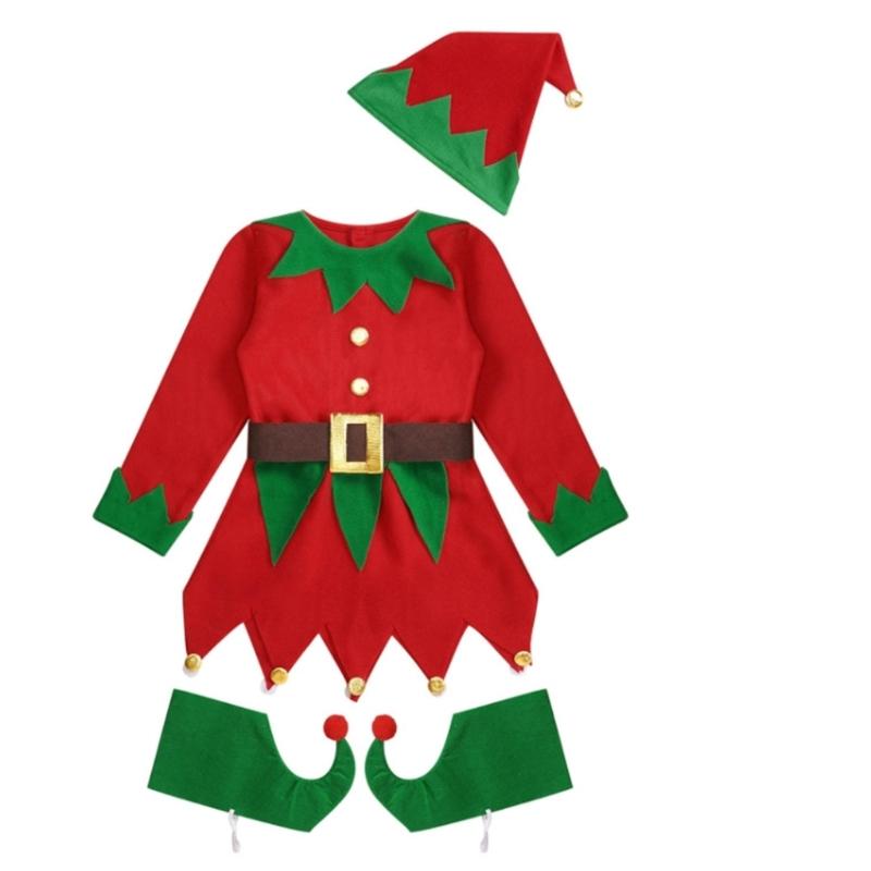 Kostüm Kostüm Herren Damen Weihnachtself Kostüm Elfenhut mit Ohren