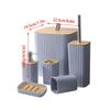 6 Pieces Bathroom Accessory Set Toilet Brush Decorative Sturdy Modern Toothbrush Holder Lotion