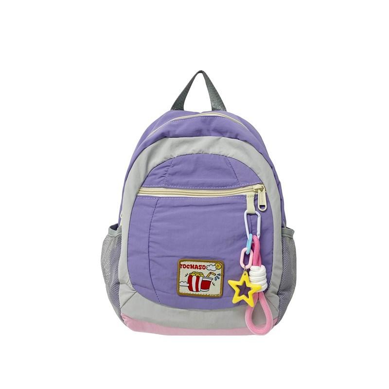 School bag summer new cute Korean children's research small backpack Coco love love ice cream contrasting color soft girl travel backpack