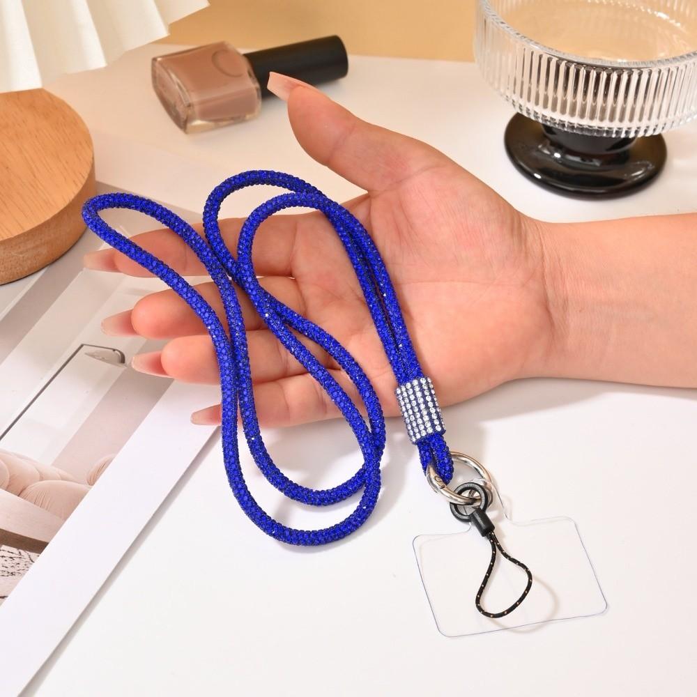 Fashion Crystal Rhinestone Phone Lanyard Bright Bling Bling Phone Wrist Rope Anti-lost Keychain Phone Accessories