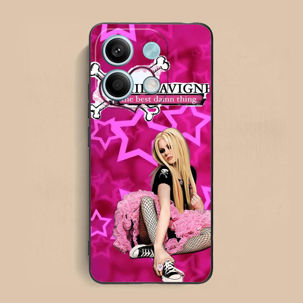 Avril Lavigne Matte TPU Mobile Phone Case for Xiaomi Redmi 15 14 13 12 A5 3 2 1 C Plus 4G 5G Colorful Printing Cover