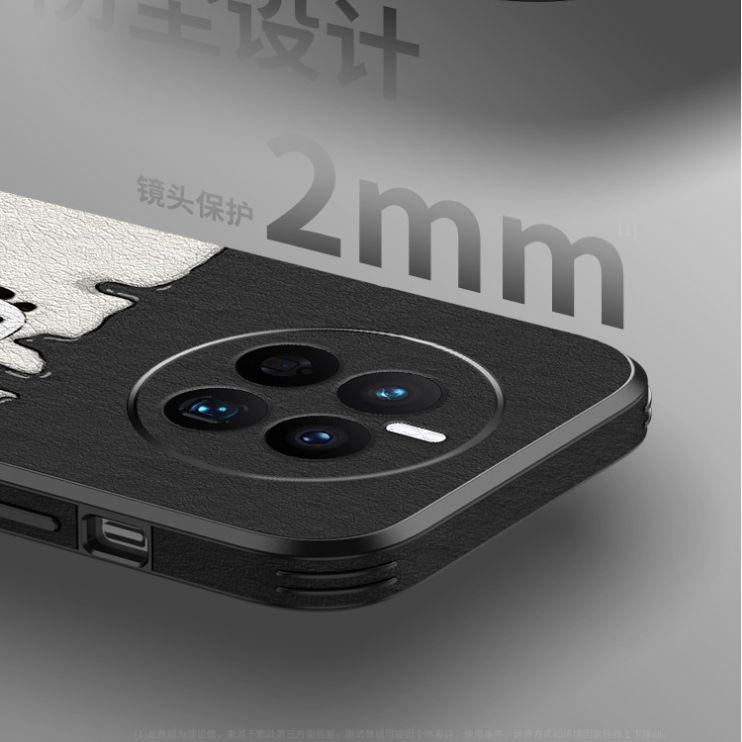 Applicable to Apple 17promax mobile phone case high-end leather case iPhone16 anti-drop and anti-fingerprint 14/13 cartoon 15