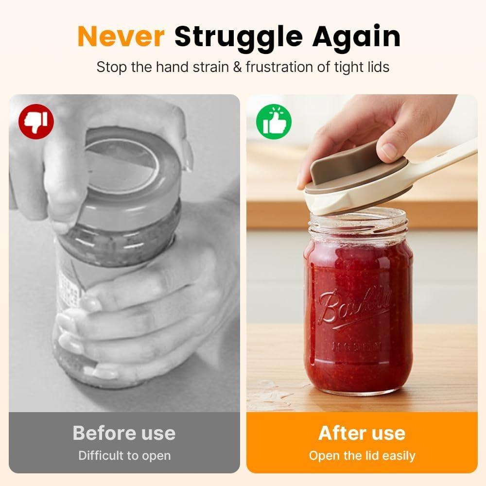 4-in-1 Can Opener, 2026 New Adjustable Stainless Steel Can and Bottle Opener, Suitable for People with Weak Hand Strength and the Elderly