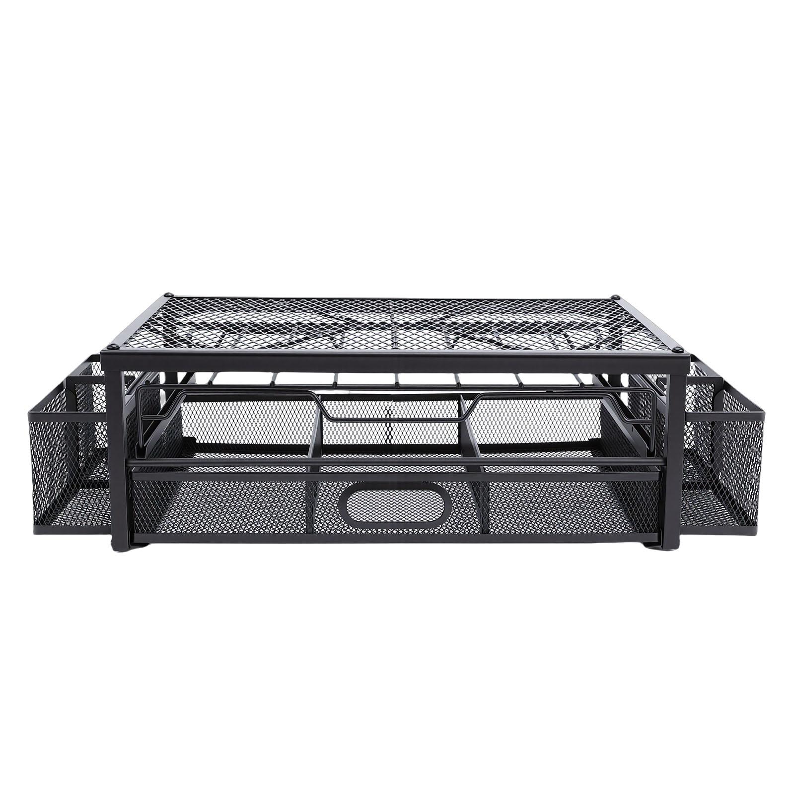 

2 Tier Coffee Pod Holder Coffee Capsule Organizer Pull Out Drawers for Kitchen Countertop Coffee Station Black Type 1