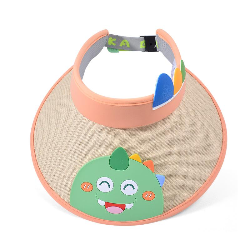 1110 New Children's Hats Summer Boys and Girls Sunscreen Sun Hat Outdoor Cartoon Animal Big Eaves Empty Top Hat