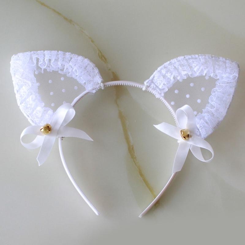 Women Girls Cute Cartoon for Cat Ears Shaped Headband Multi Color Hair Hoop Makeup Wash Face Christmas Party Headpiece