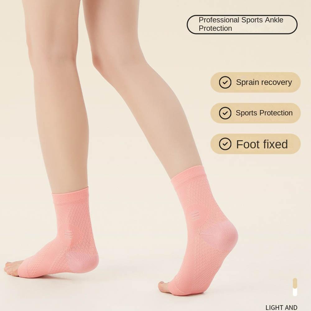 1Pair Anti Sprain Sports Ankle Brace Reduce Vibration Joint Protection Ankle Protector Elastic Support Compression Socks Running