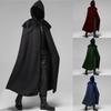 Cosplay Medieval hombres disfraces Caballero pirata Príncipe gótico Retro capa con capucha capas túnicas largas chaquetas abrigo carnaval Halloween