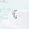 Authentic Copper Jewellery Pink Heart Love Star Shape Blue Zircon Rings Fine Anniversary Luxury Delicate Rings Girlfriend Gift