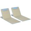 Set mit 2 Strandmatten, verstellbar, faltbar, 124L x 53B x 37-50H cm, Beige