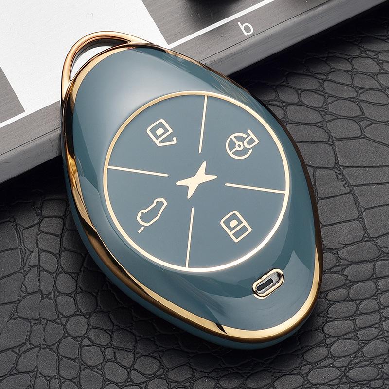 Luxury Key Case for 2021 Xpeng Motors G3/P7 - Unisex Full Cover with Buckle