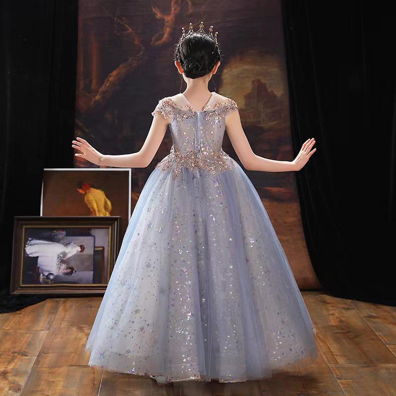 Girls' Stylish Tulle Formal Dress - Summer 2026 Piano Performance & Evening Gown