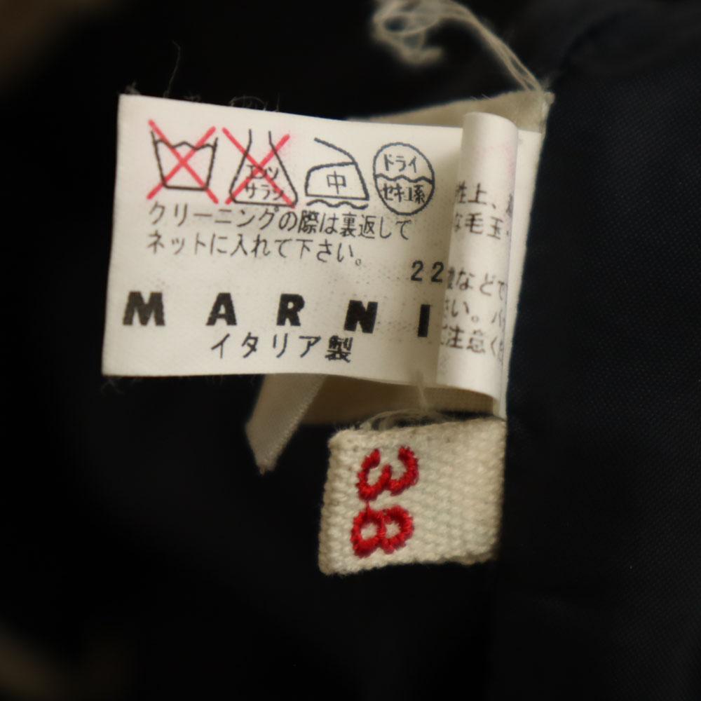Marni Laget i Italia Ullblanding Slacks bukser 38 Kullgrå Marineblå Bukse Dame Brukt