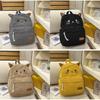 Cute Cat Cartoon Backpack For Girls And Boys With Pu Material For School And Travel