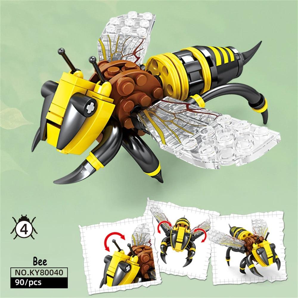 Libellen-Insekten Mini-Baustein-Set - STEM Pädagogisches Meereslebewesen-Spielzeug für Kinder Fördert Kreativität & Meeresleben-Lernen