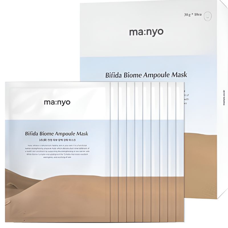 Manyo Factory Bifida Biome Ampoule Mask Skin Barrier Care 10 Sheets Repairing Sheet Mask Set