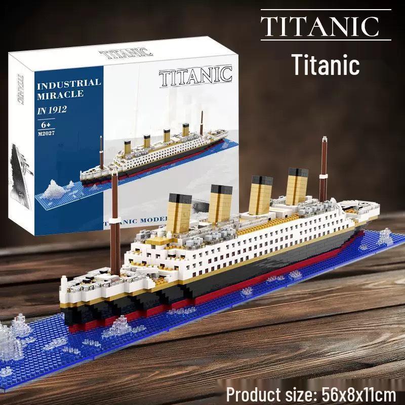 Titanic Large Building Blocks Model: High-Difficulty Giant Ship Toy