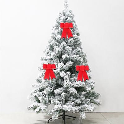 Welle Plaid Muster Einfarbig Weihnachten Bowknot Anhänger DIY Geschenk Verpackung Weihnachten Baum Dekor Weihnachten Muster Schleife Ornament
