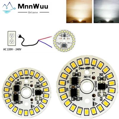 AC 220 V Led-lampe Patch Lampe SMD Platte Rund Modul Lichtquelle Platte Für Lampe Licht Led Downlight Chip scheinwerfer LED Lampe
