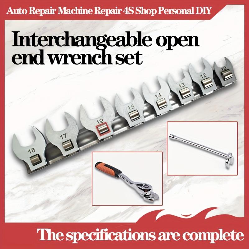 8-Piece Adjustable Wrench Set with Replaceable Head - Compatible with Midway Tools, Carbon Steel DIY Hand Tool Accessories