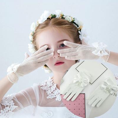 Flower Girl Gloves Beautiful Mesh Thin Kids Gloves Breathable Cosplay Gloves Kids Gloves Clothes Accessories