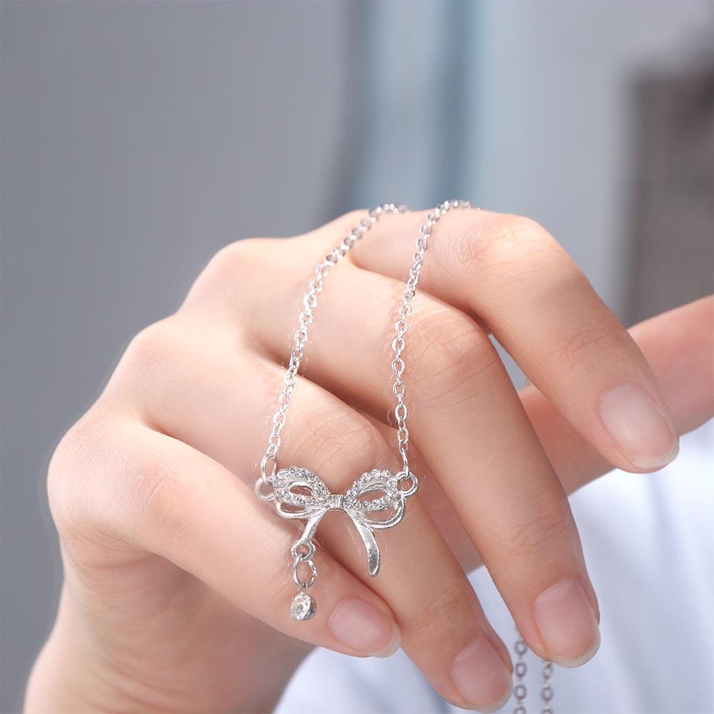 Jewelry Accessories Bow Necklace Pendant Clavicle Chain Simple Pendant Chain  Wedding