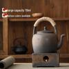 Handcrafted Coarse Pottery Teapot Set with Warming Stove