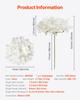 VEVOR Artificial Flowers, 205 Pcs Real Looking White Silk Fake Hydrangea Bulk, White Faux Bridal Shower with Stems for DIY Wedding Bouquets