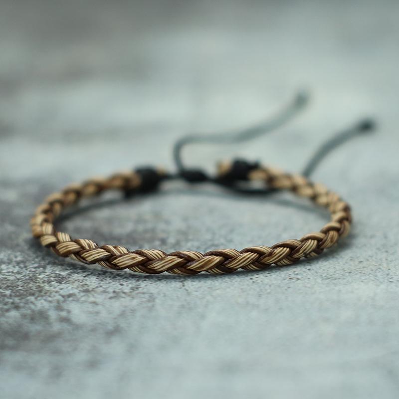 Simple Style Handmade Genuine Leather Bracelet Men Adjustable Wax Rope Leisure Accessories Gift For Him Pulseiras Masculina