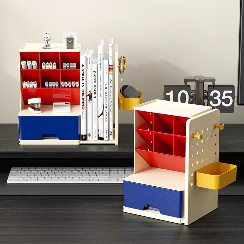 Large-Capacity Pen Holder Storage Box Retractable Desktop Storage Box High-Value Pen Barrel Light Luxury High-End Feel