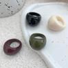 Ingemark Vintage Onregelmatige Gladde Hars Plastic Ringen voor Vrouwen Nieuwe Trend Boho Geometrische Vingerringen Esthetische Feest Sieraden