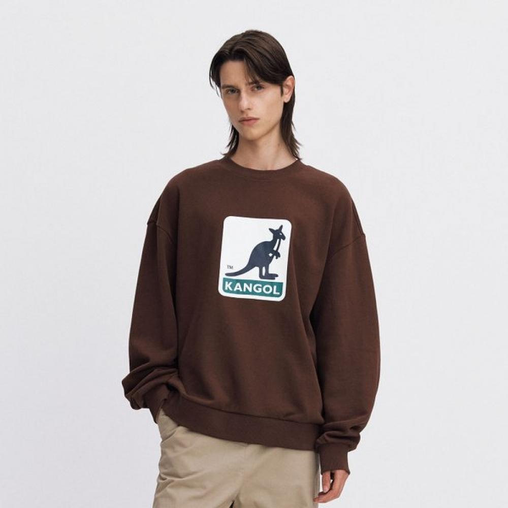 Kangol Square Print Sweatshirt Brown 1739 M