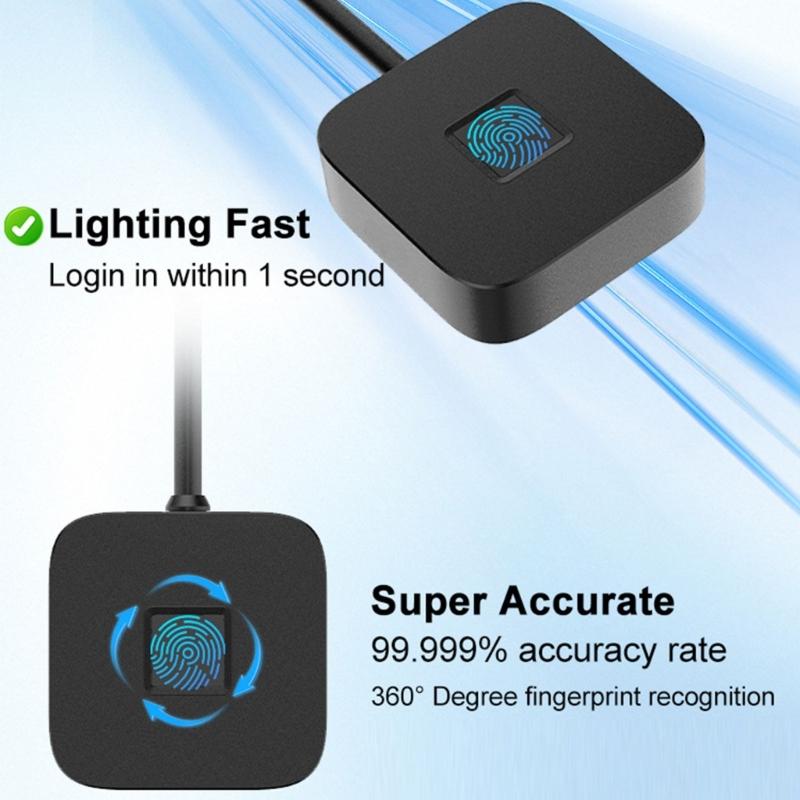 Schneller Fingerabdruckscanner für Computer-Login Stabiles Metallgehäuse Benutzerfreundlicher USB-Datenschutz Sicherheit