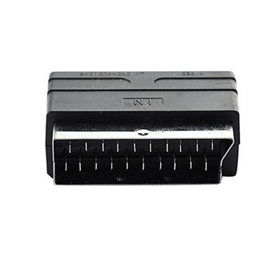 21 Pin SCART To 3 Female AV Component Adapter Converter for TV Connection Stable Performances ABS Construction
