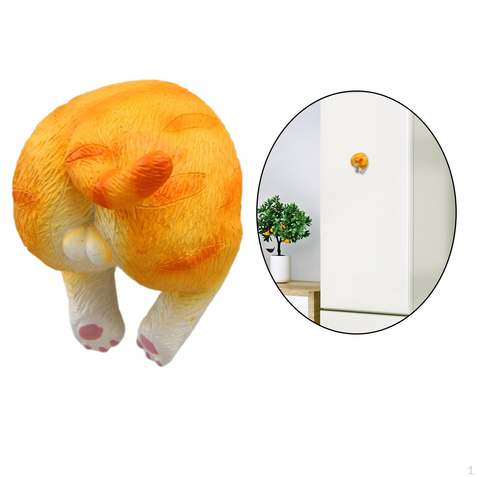 

Cat Refrigerator s Resin Novelty Gift for Kitchen Decor светло-коричневого
