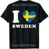 Funny Sweden Gift Flag Sverige Vintage Swedish T Shirts Men Cotton Humor Streetwear Tee Shirt Short Sleeve Unisex Loose Clothing