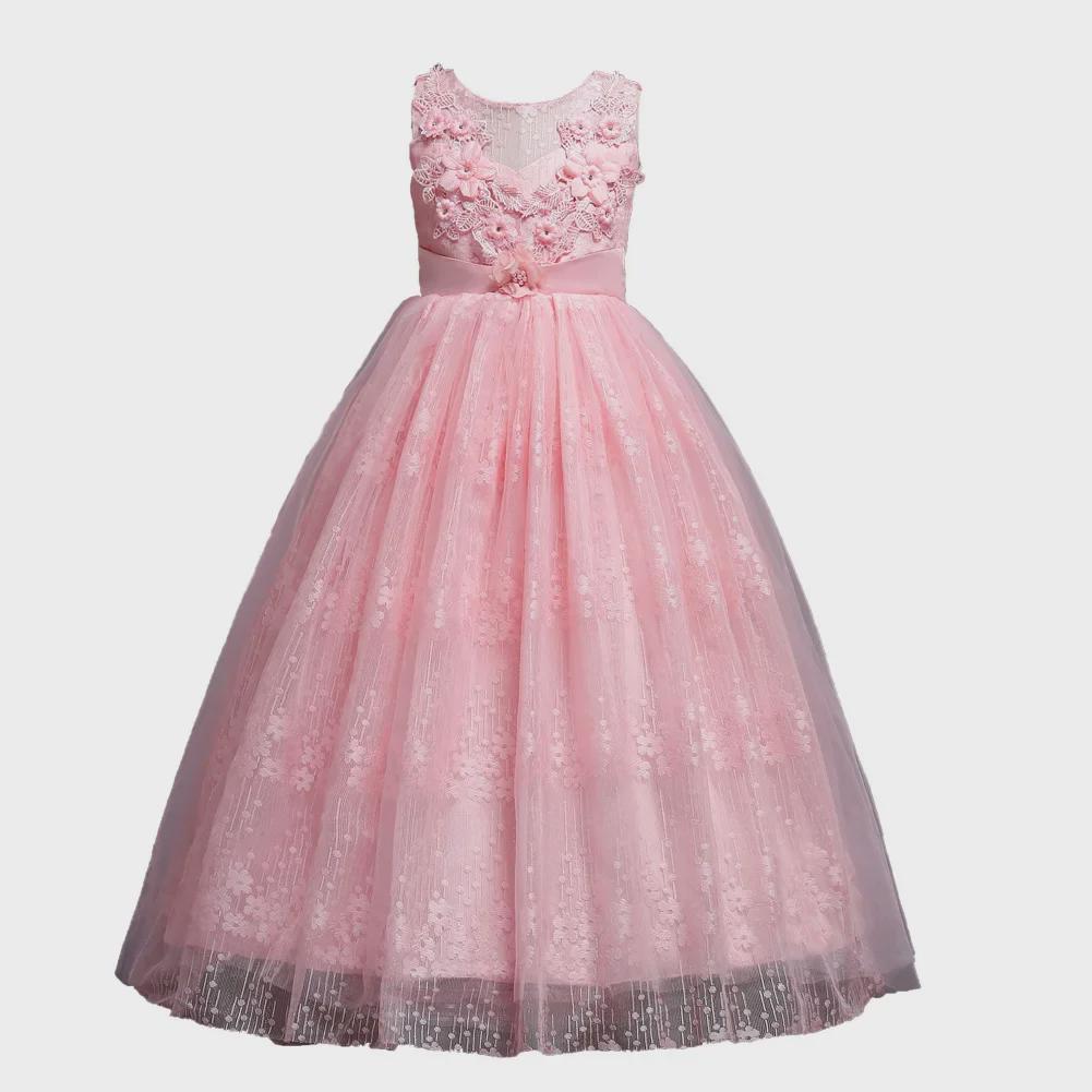 Flickors prinsessklänning: Lång, Medium & Stor Spets Puffig Kjol Bröllopsväst