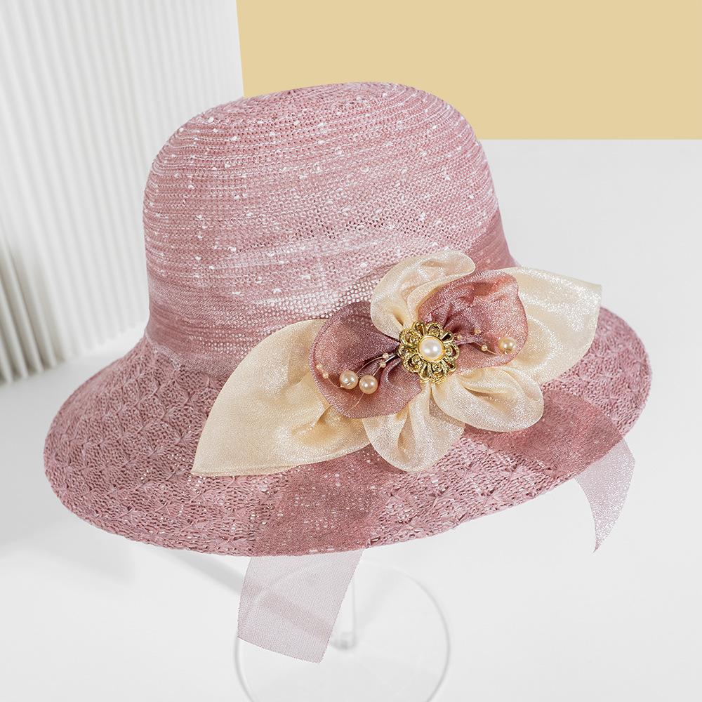 Straw hat women's outdoor travel sunscreen hat bucket hat basin hat elegant versatile women's sun hat breathable adult
