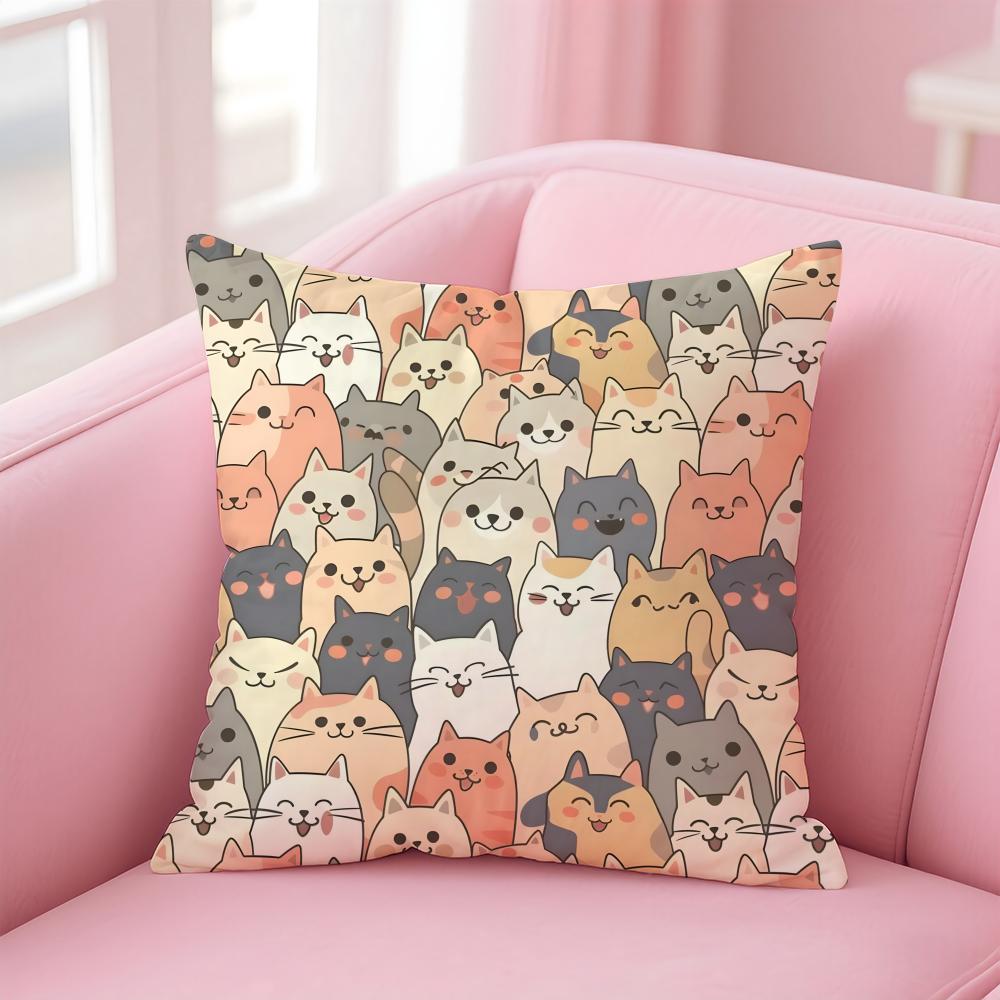 

Late Autumn Animal Print Pattern Cushion Cover Linen Pillowcase Cover Soft Decor for Sofa Home Room 30X30cm